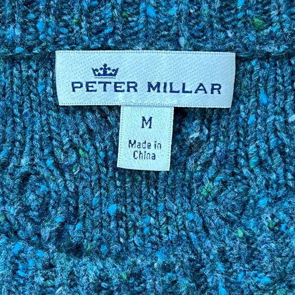 Peter Millar Men’s Wool Cable Knit Crewneck